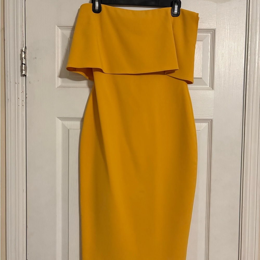 Likely Yellow Strapless Dress